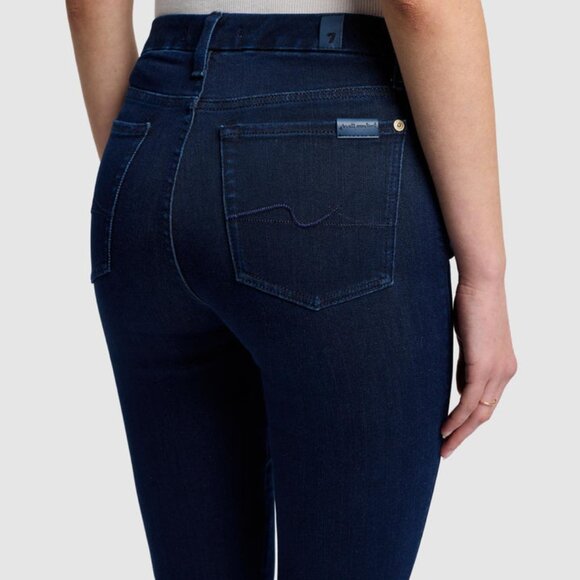 7 FOR ALL MANKIND KIMMIE STRAIGHT LEG BLUE JEANS - Picture 3 of 5